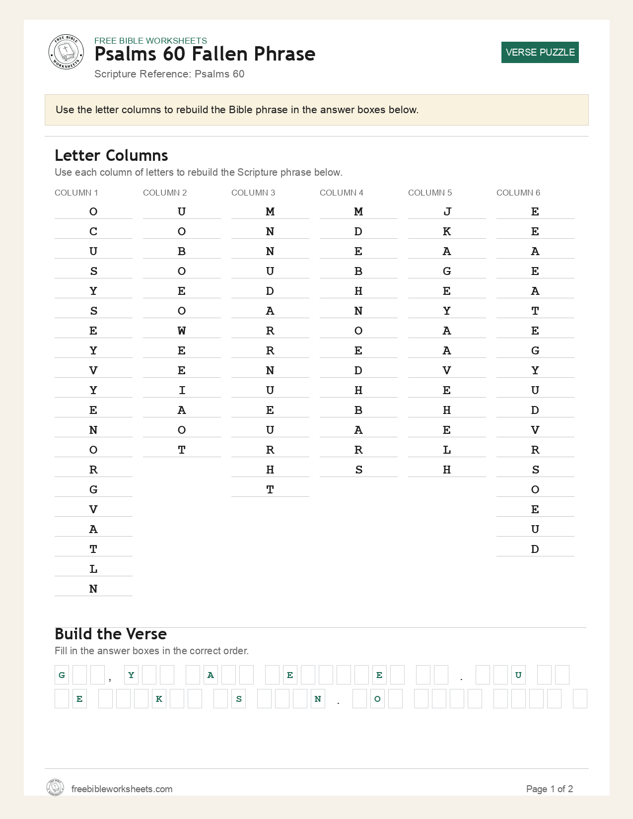 Psalms 60 Fallen Phrase preview